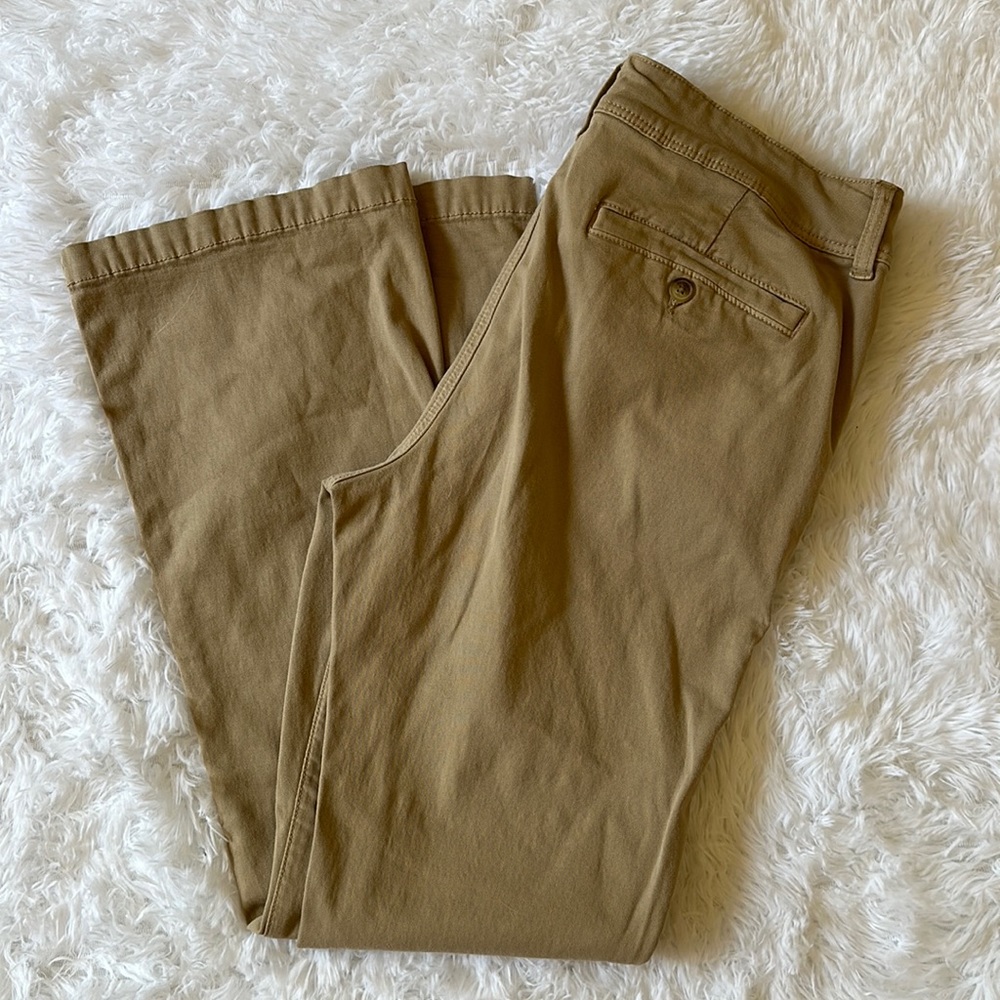 American Eagle kick boot khaki pants